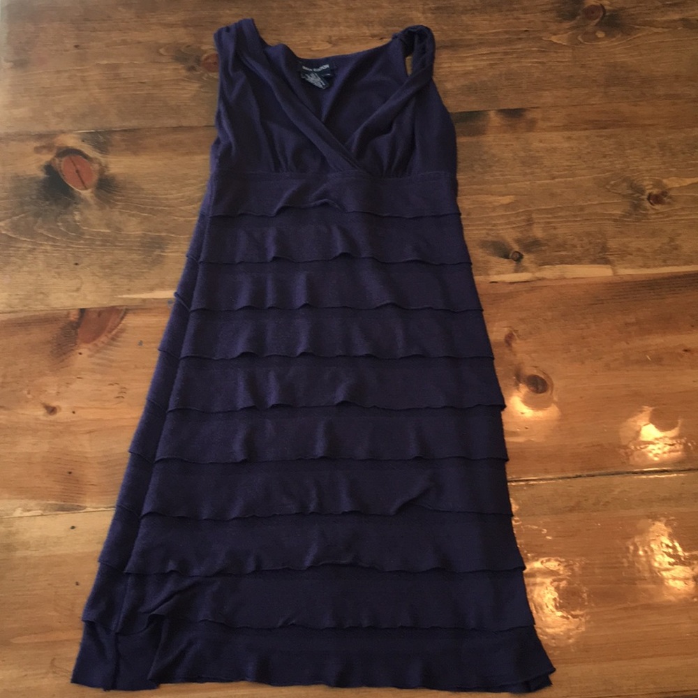 Dark violet fitted dress
